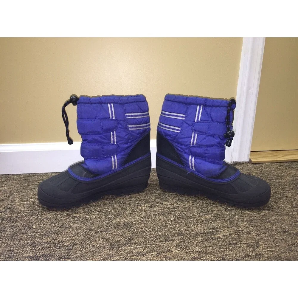Explorers winter boots Boys blue/black size US 4 Youth EUR 36.5 pre-owned